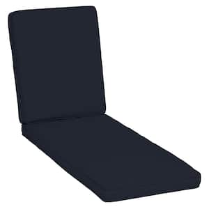 Oasis 26 in. x 80 in. Outdoor Chaise Cushion in Classic Navy Blue