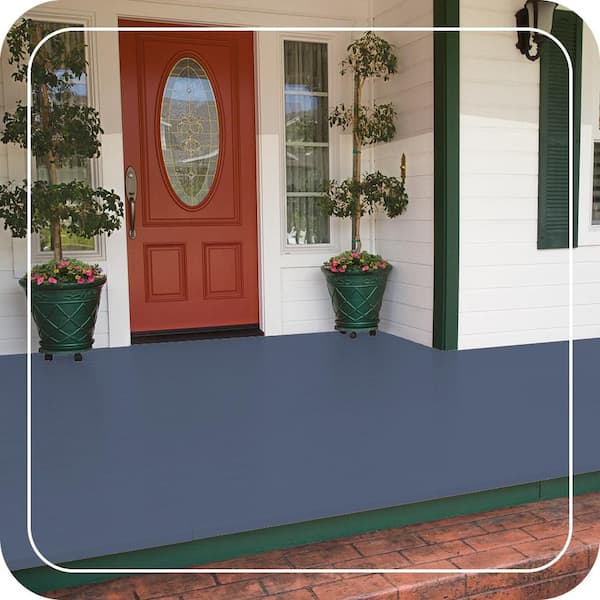 1 gal. #600F-6 Atlantic Blue Low-Lustre Enamel Interior/Exterior Porch and Patio Floor Paint