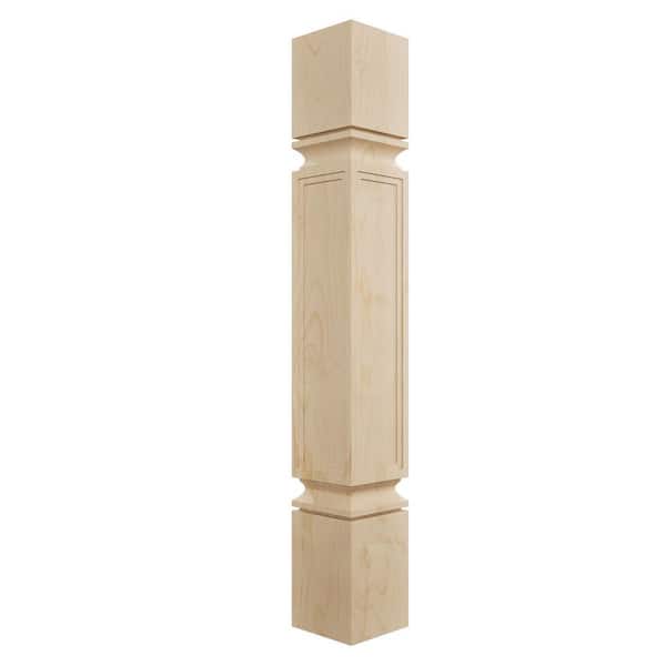 5 in. x 5 in. x 35-1/2 in. Unfinished Alder Kent Raised Panel Cabinet Column