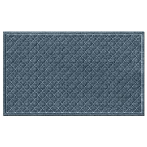 Waterhog Cordova 45 in. x 70 in. PET Polyester Indoor Outdoor Mat Bluestone