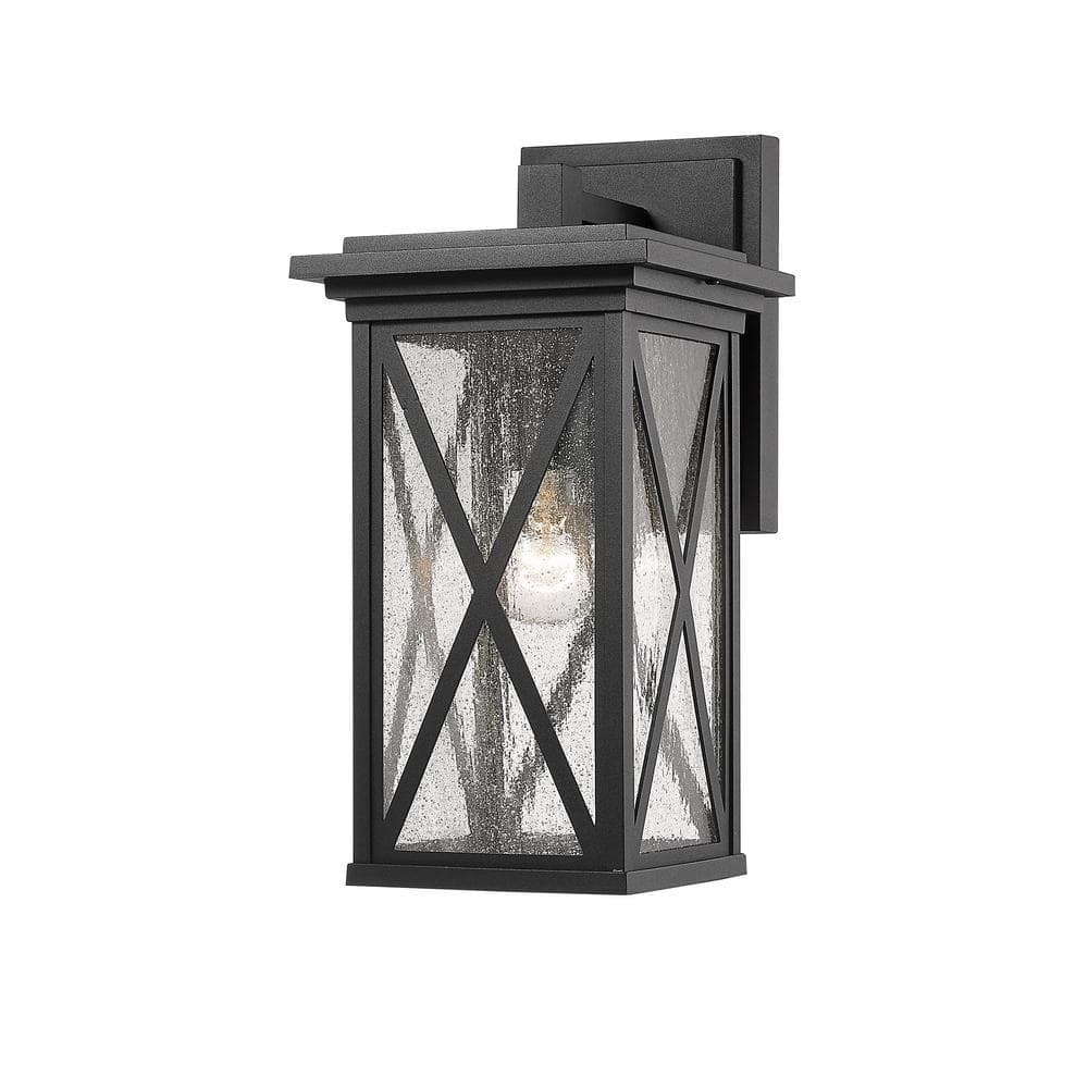 Brookside Black Outdoor Hardwired Wall Sconce with No Bulbs Included