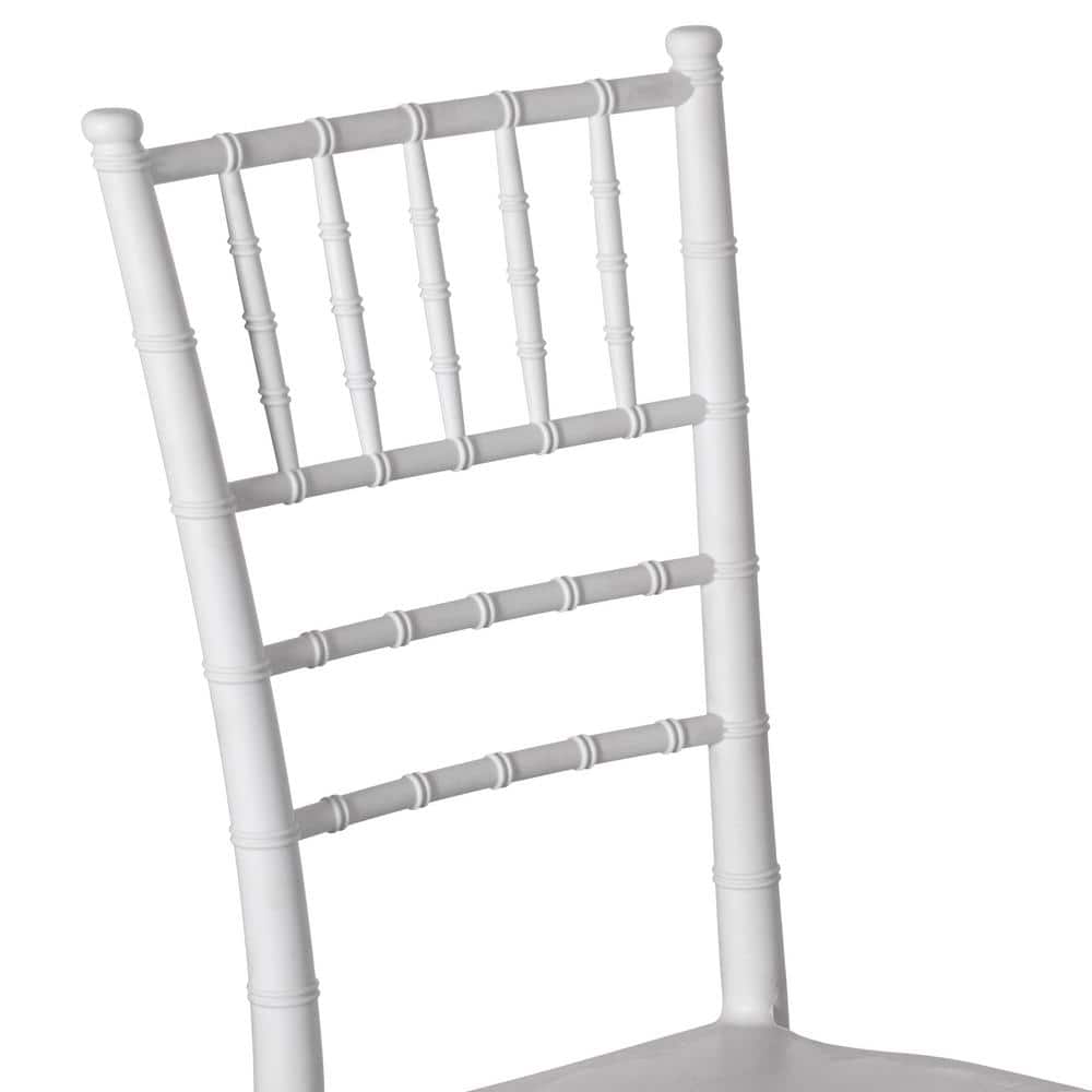 Modern White Stackable Chiavari Plastic Side Chair