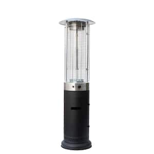46,000 BTU Rapid Induction Patio Heater with Large Flame Glass Tube in Matterhorn Gray