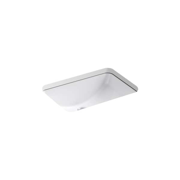 KOHLER Ladena 20-7/8 in. Undermount Bathroom Sink in White with Overflow Drain