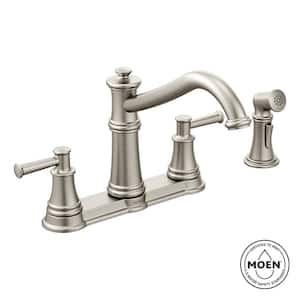 Belfield 2-Handle Standard Kitchen Faucet with Side Spray in Spot Resist Stainless
