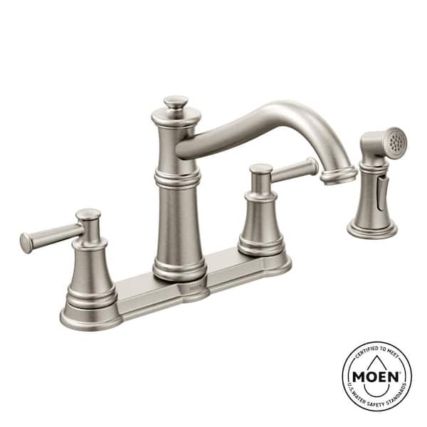 Belfield 2-Handle Standard Kitchen Faucet with Side Spray in Spot Resist Stainless