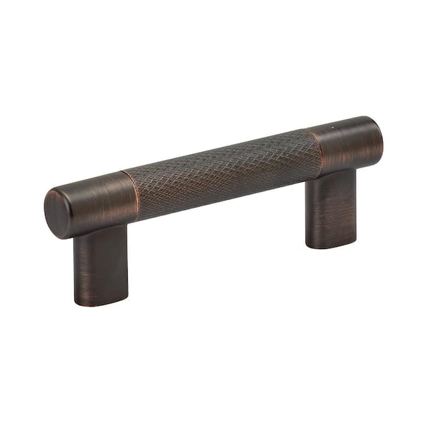 Amerock Bronx 3 in. or 3-3/4 in. (76mm or 96mm) Modern Oil Rubbed Bronze Bar Cabinet Pull
