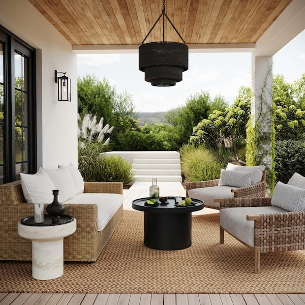 Cathryn Modern Light Brown 5 ft. x 8 ft. Outdoor Area Rug