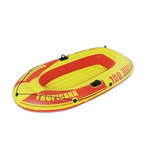 72 in. Red and Yellow Tropicana 100 Inflatable Single Person Boat