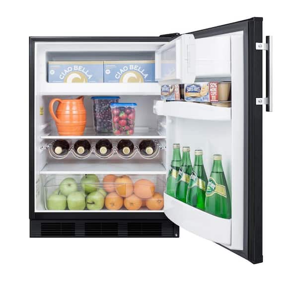 5.1 cu. ft. Mini Fridge in Black with Freezer