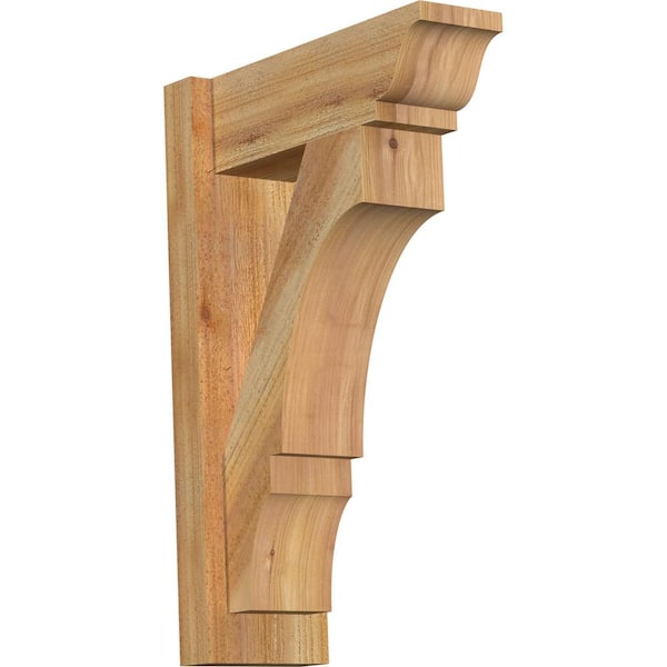 Ekena Millwork 6 in. x 24 in. x 16 in. Western Red Cedar Balboa Traditional Rough Sawn Outlooker
