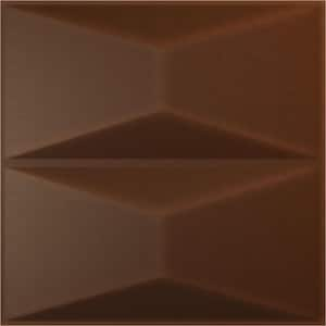 Aberdeen Aged Metallic Rust 1-1/2 in. x 1-5/8 ft. x 1-5/8 ft. Metallic PVC Decorative Wall Paneling 12-Pack