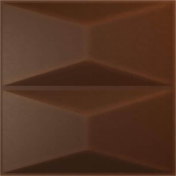 Ekena Millwork Aberdeen Aged Metallic Rust 1-1/2 in. x 1-5/8 ft. x 1-5/8 ft. Metallic PVC Decorative Wall Paneling 12-Pack