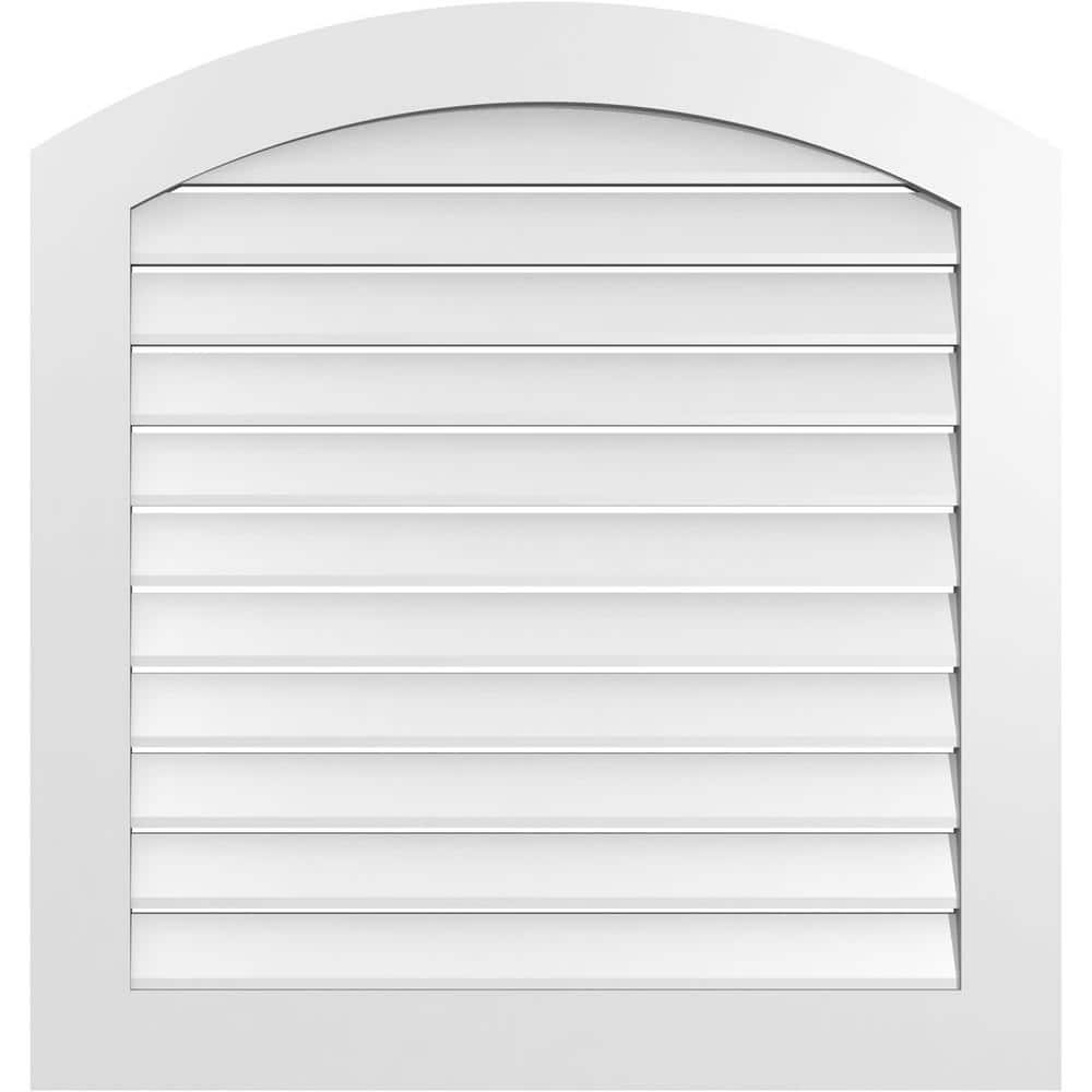 36 in. x 36 in. Arch Top Surface Mount PVC Gable Vent: Decorative with Standard Frame price history on PriceWatchPro