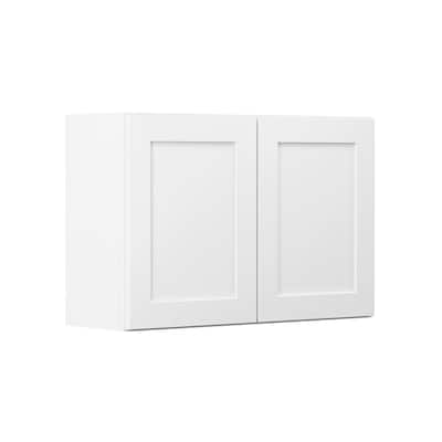 Shaker Ready To Assemble 36 in. W x 24 in. H x 12 in. D Plywood Wall Kitchen Cabinet in Denver White Painted Finish