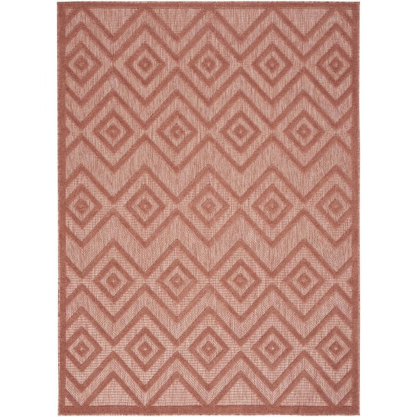 Coral 5 ft. x 7 ft. Woven Polypropylene, Polyester Indoor/Outdoor Area Rug