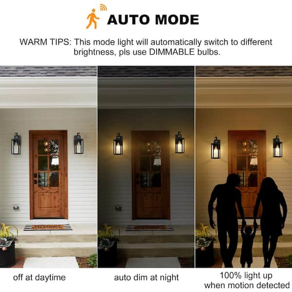 Uixe 1-Light Matte Black Outdoor Wall Lantern Sconce SSINL12151