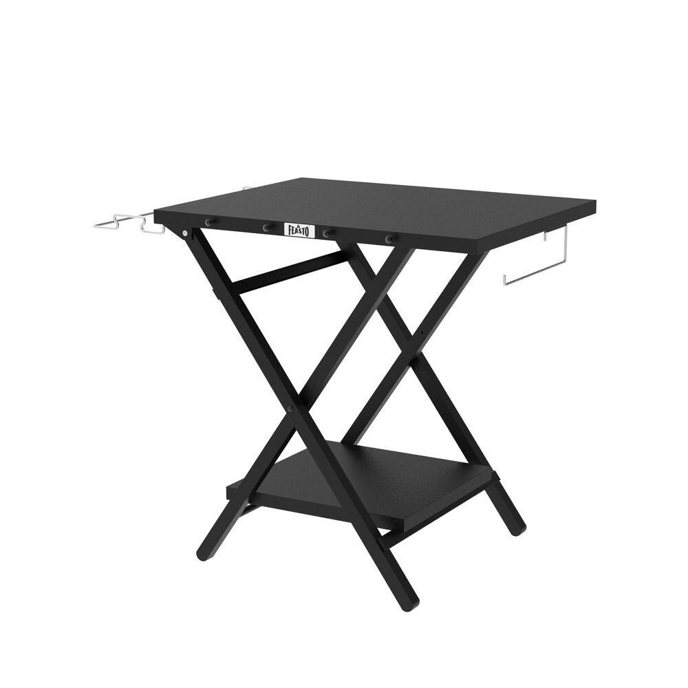 30 in. x24 in. Pizza Oven Stand Foldable Grill Table Portable Outdoor Food Prep Table in Black price history on PriceWatchPro