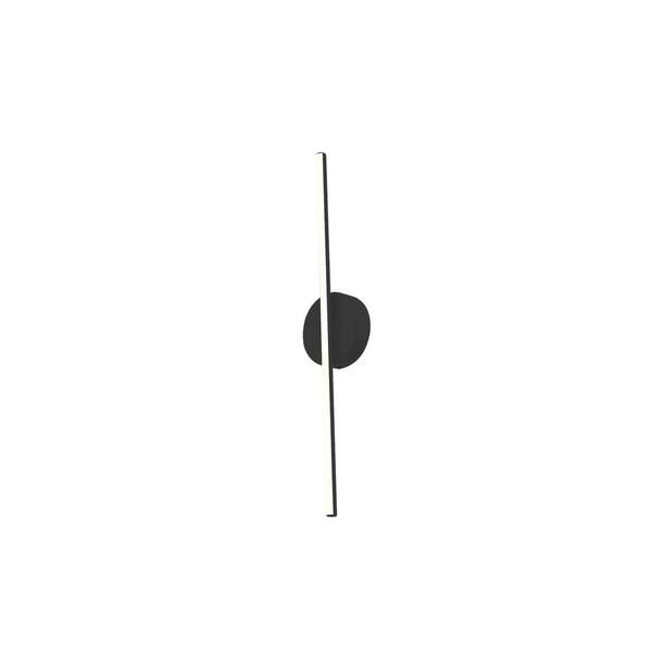 KUZCO Chute 23-in 1 Light 13-Watt Black Integrated LED Wall Sconce