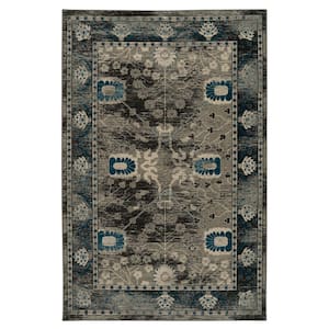 Crop Zeigler Grey and Charcoal 5 ft. x 7 ft. 6 in. Area Rug
