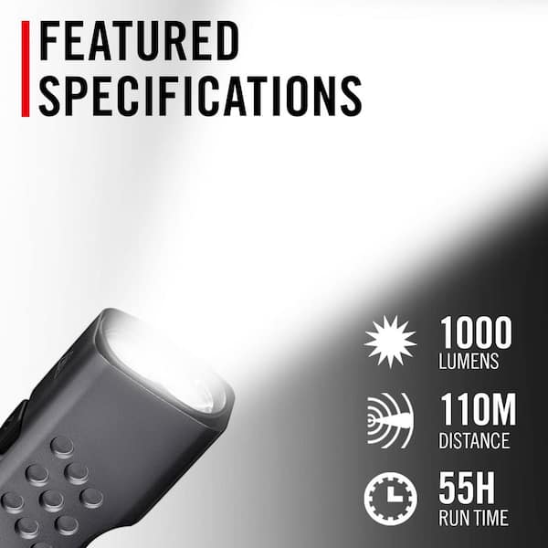 Coast Slayer Max 1000 Lumens Lithium Rechargeable LED Professional