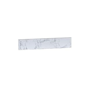 37 in. W x 4 in. H x 0.7 in. D Cultured Engineered Stone Vanity Backsplash in Carrara White