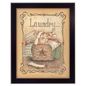 Laundry by Unknown 1 Piece Framed Graphic Print Typography Art Print 12 in. x 10 in. .