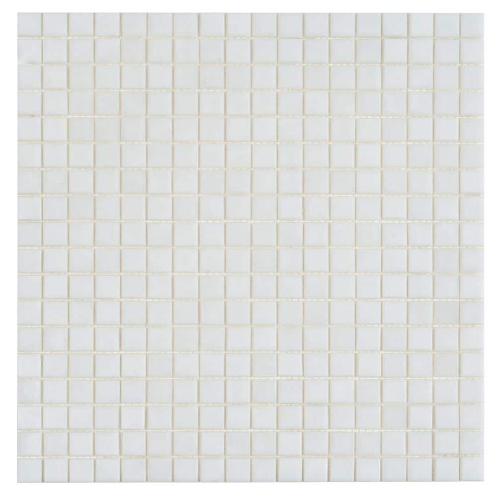 Skosh Glossy Pearl White 11.6 in. x 11.6 in. Glass Mosaic Wall and Floor Tile (18.69 sq. ft./case) (20-pack) price history on PriceWatchPro