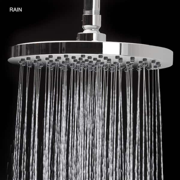 Glacier Bay 3-Spray Patterns with 1.8 GPM 5.4 in Wall Mount Fixed Shower  Head with Adjustable Shower Arm in Chrome 3075-512-WS1 - The Home Depot