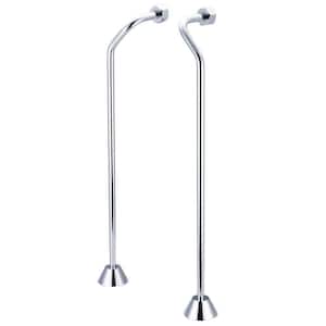 1/2 in. or 3/4 in. Double Offset Supply for Claw Foot Tubs, Triple Plated Chrome