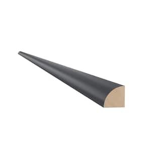 Onyx Gray Shaker Assembled Plywood Stock Quarter Round Kitchen Cabinet Molding 0.75 in. x 96 in. x 0.75 in.