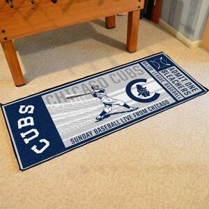 Chicago Cubs Gray 2 ft. 6 in. x 6 ft. Ticket Runner Rug