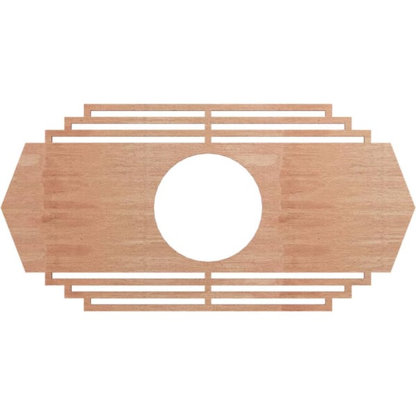 Ekena Millwork 0.375 in. x 5.25 in. x 10 in. Wood Medallion Moulding