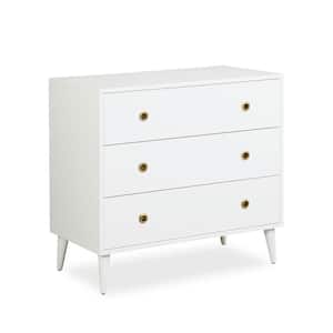 Harper White 3-Drawer 35.5 in. Storage Dresser Organizer