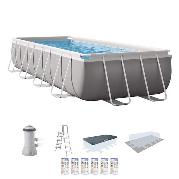 Prism Frame 16 ft. x 8 ft. Rectangular 42 in. Deep Above Ground Pool Set
