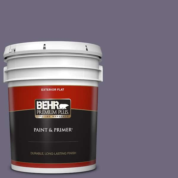 BEHR PREMIUM PLUS 5 gal. #S570-6 New Orleans Flat Exterior Paint & Primer