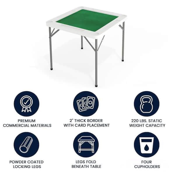 Flash Furniture 34.5-in x 34.5-in Indoor Square Plastic White Folding Table Flash Furniture 34.5-in x 34.5-in Indoor Square Plastic White Folding Table