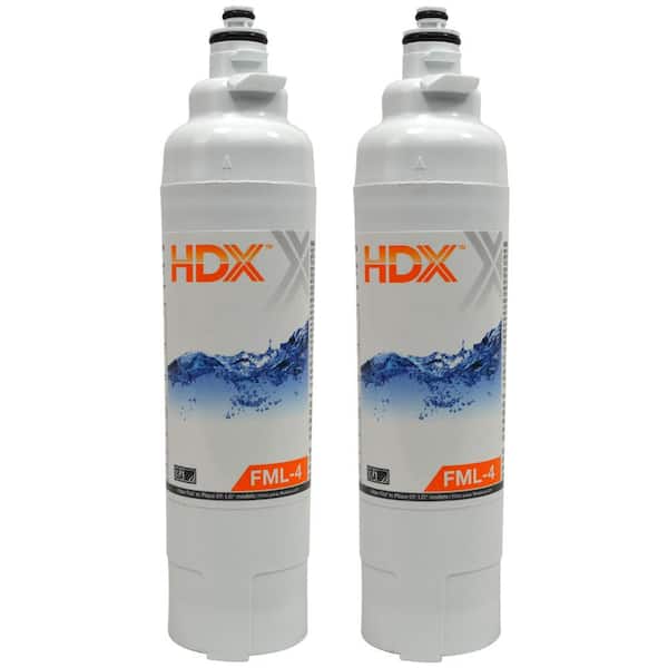 HDX FML-4 Premium Refrigerator Water Filter Replacement Fits LG LT800P (2-Pack)