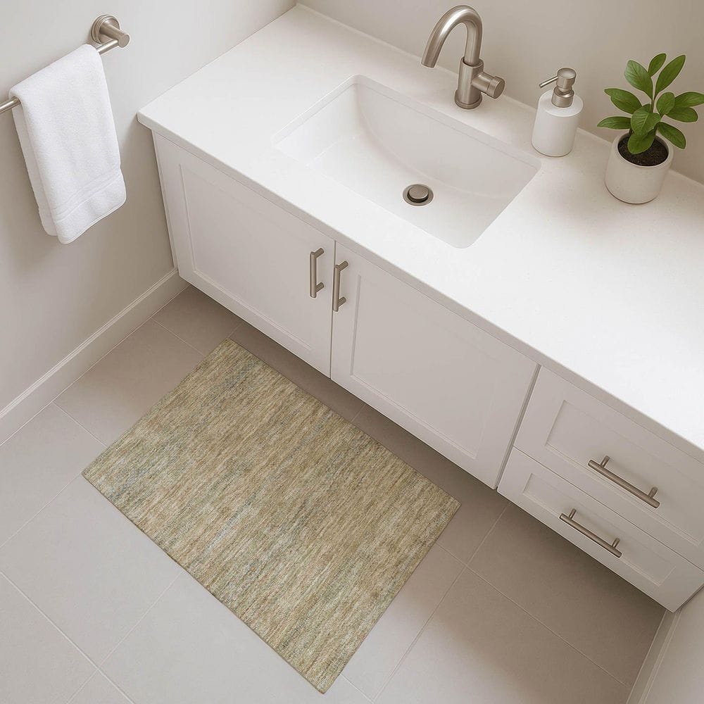 Mayfield Premium Machine Washable Abstract AMF1634 Beige 2 ft. x 3 ft. Area Rug price history on PriceWatchPro