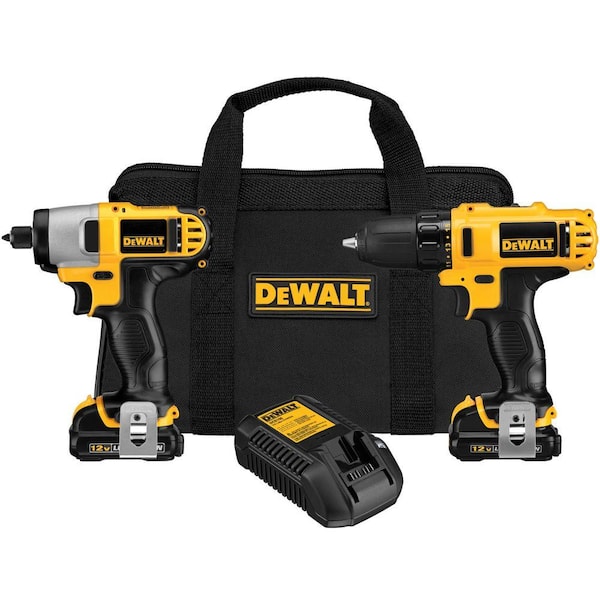 DEWALT 12V MAX Lithium-Ion Cordless Drill/Driver and Impact Combo Kit (2-Tool) with (2) Batteries 1.5Ah, Charger and Bag