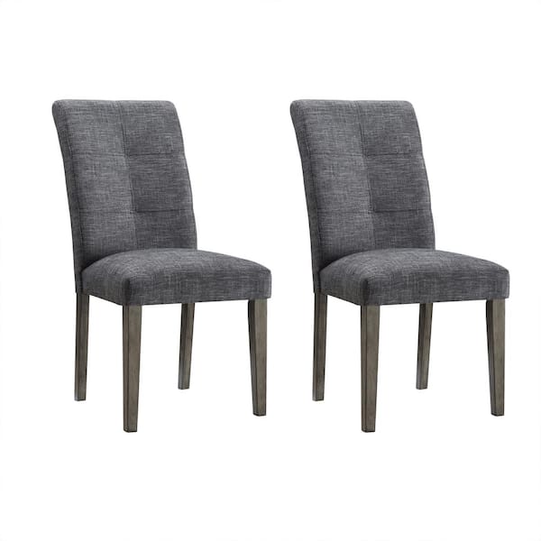 Utopia 4niture Grezy Dark Gray Side Chairs (Set of 2)