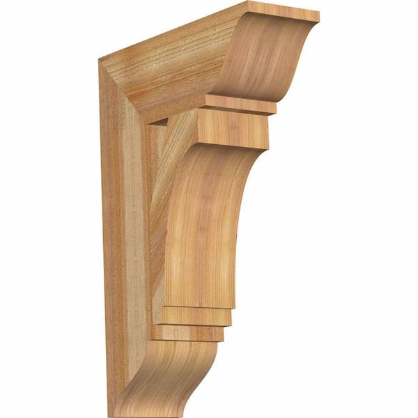 Ekena Millwork 6 in. x 26 in. x 18 in. Western Red Cedar Imperial Traditional Rough Sawn Bracket