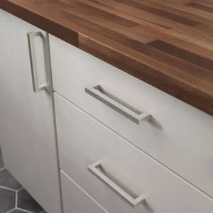 Modern Square 6-5/16 in. (160 mm) Modern Cabinet Drawer Pull in Stainless Steel