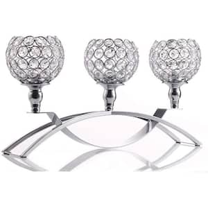 3 Arm Crystal Candle Stick Holders