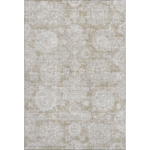 Addison Rugs Mayfield Premium Machine Washable Indoor/Outdoor Geometric AMF634 Beige 3 ft. x 5 ft. Area Rug