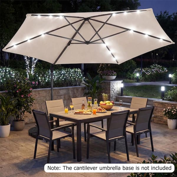 11.5 patio umbrella ACEGOSES 11-ft Brick Red Cantilever Patio Umbrella with Base