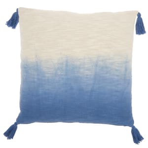Lifestyles Blue Stripes & Plaids 22 in. x 22 in. Throw Pillow