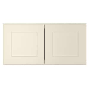 30-in W X 12-in D X 15-in H in Shaker Antique White Plywood Ready to Assemble Wall Cabinet Kitchen Cabinet