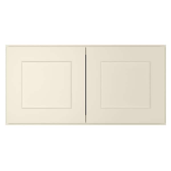 30-in W X 12-in D X 15-in H in Shaker Antique White Plywood Ready to Assemble Wall Cabinet Kitchen Cabinet