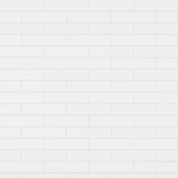 Matrix White 2 in. x 8 in. Glossy Ceramic Wall Tile (11.1 sq. ft./Case)